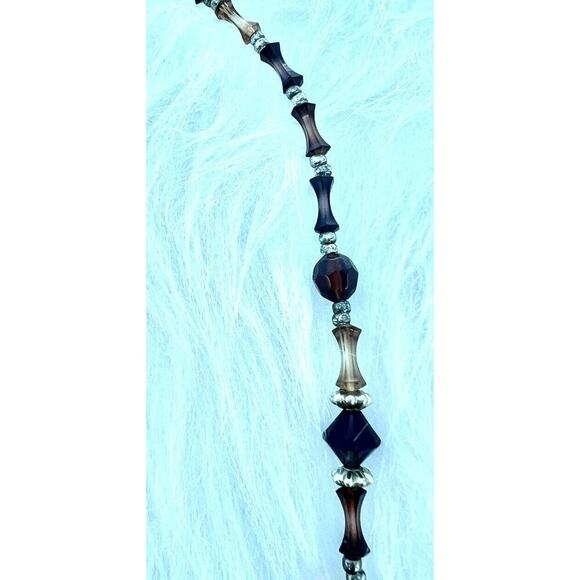 -NECKLACE vintage 1970'S brown bead - Picture 6 of 10